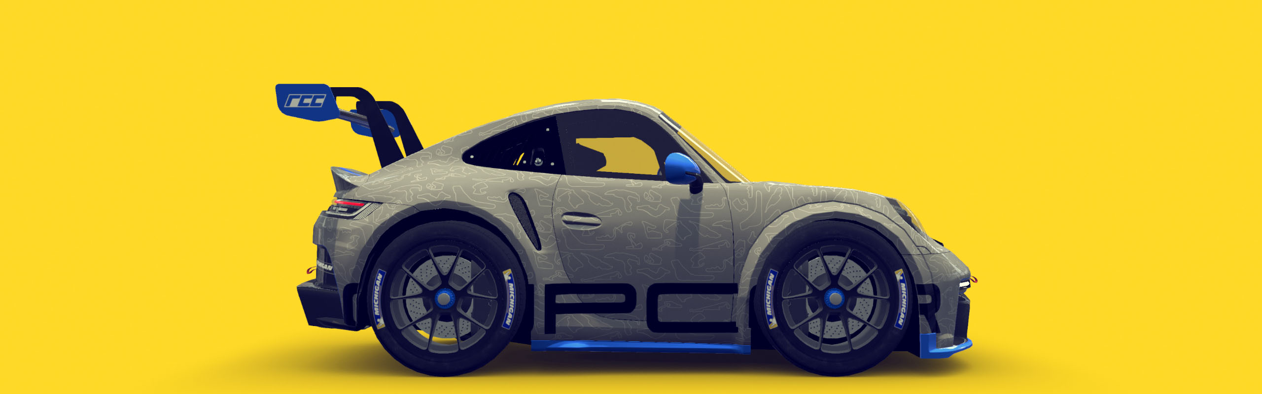 Cartoon Car Porsche 911 Cup