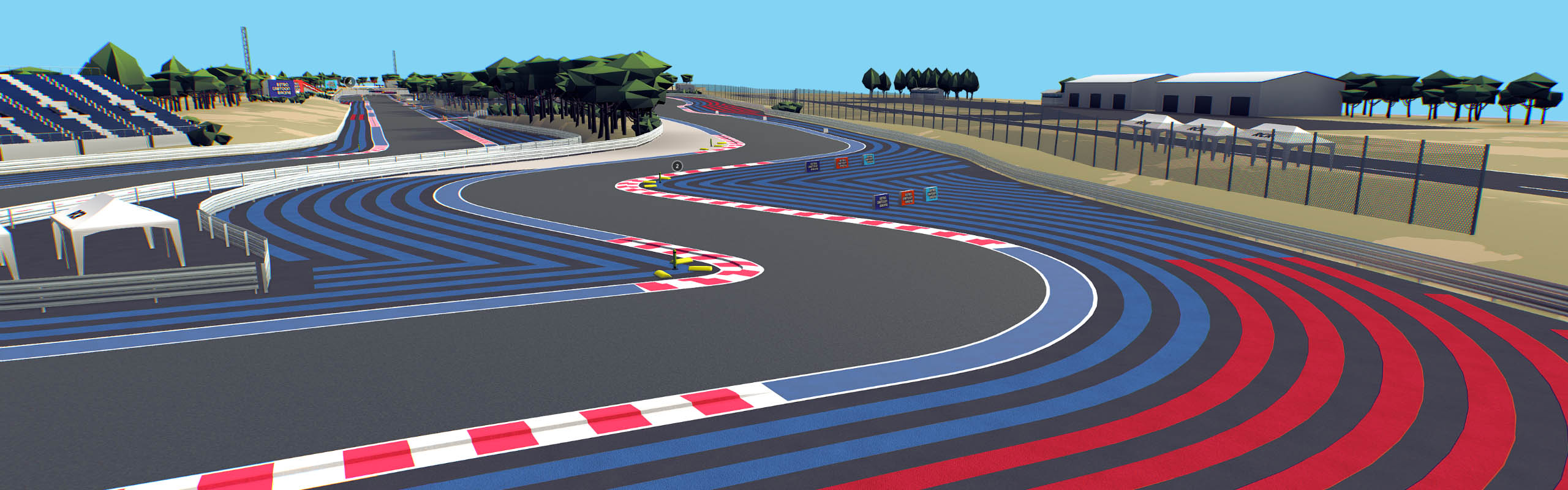 Cartoon Style Race Track Castellet