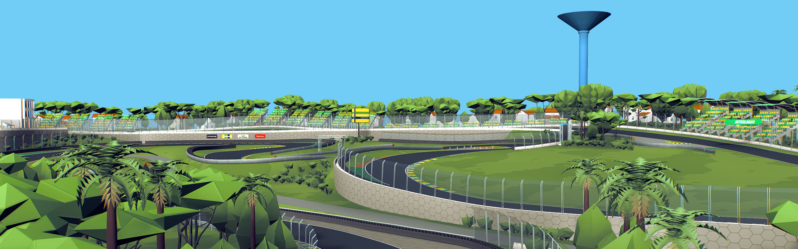 Cartoon Race Track Interlagos