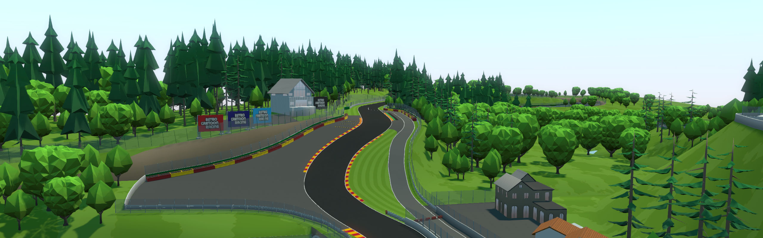 Cartoon Style Race Track Spa